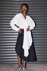 Cadence Ruch Lace Up Asymmetric Top