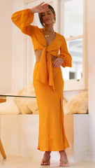 Mango Front Bowtie Crop Top