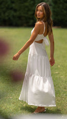White Slip Babydoll Maxi Dress