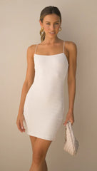 White Knit Bodycon Mini Dress