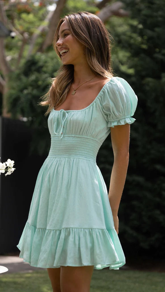Mint Green Mini Dress
