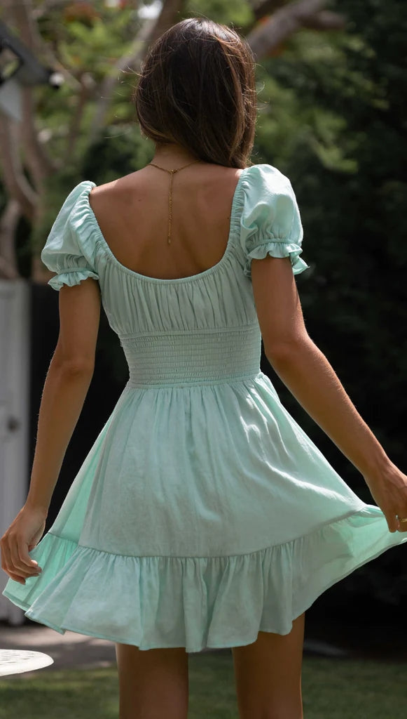 Mint Green Mini Dress