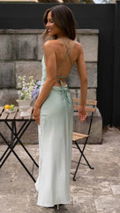 Sage Slip Midi Dress