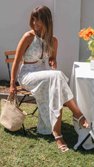 Sauve Floral Cutout Midi Dress