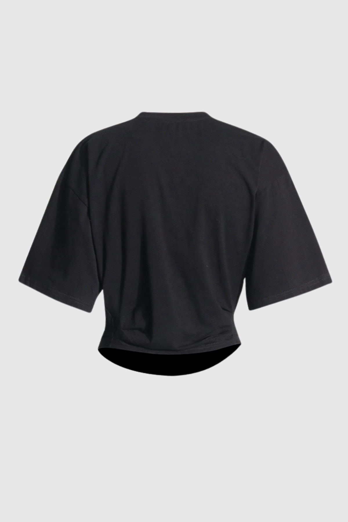 Emmalyn Ruched Flower T Shirt In Black
