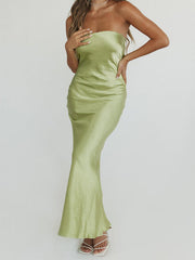 Silk Material Graceful Floral MaxiDresses
