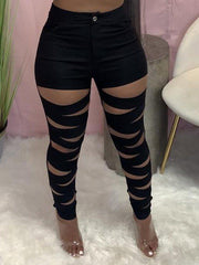 Indiebeautie Cutout-Front Skinny Pants