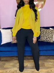 Indiebeautie Batwing-Sleeve Sheer-Combo Top