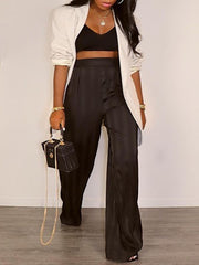 Stripe Wide-Leg Pants--Clearance
