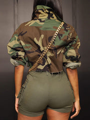 Indiebeautie Camo Cropped Jacket