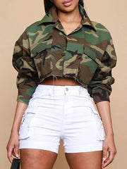 Indiebeautie Camo Cropped Jacket