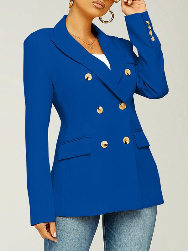 Indiebeautie Classic Double-Breasted Blazer