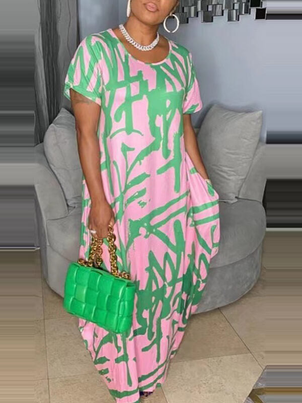 Printed Slouchy Dress