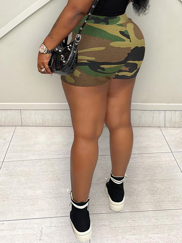 Indiebeautie Draped Camo Shorts