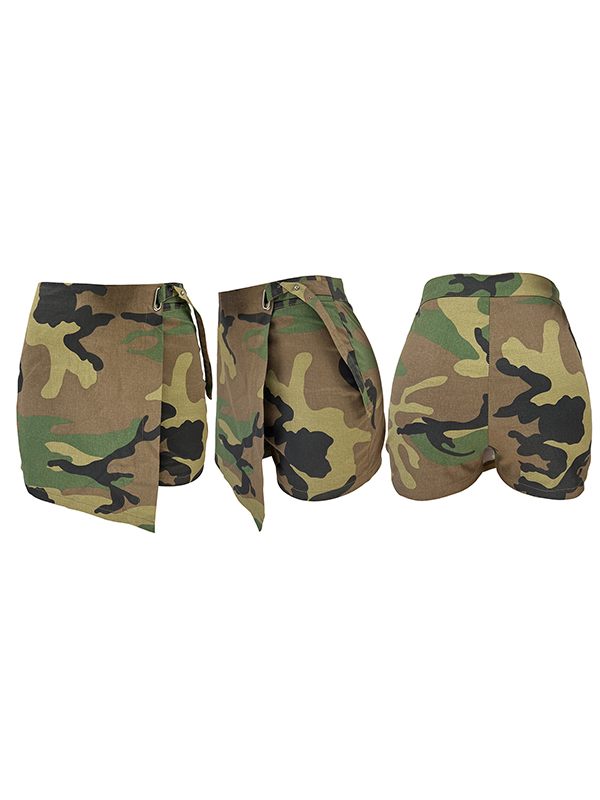 Indiebeautie Draped Camo Shorts