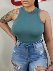 Indiebeautie Sleeveless Ribbed Bodysuit