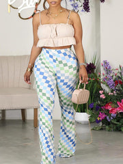 Indiebeautie Printed Flared Pants
