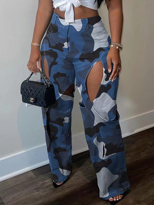 Indiebeautie Camo Cutout Pants