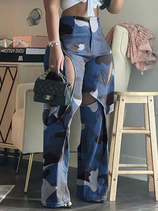 Indiebeautie Camo Cutout Pants