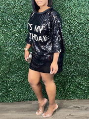 Indiebeautie Sequin Tee Dress
