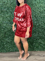Indiebeautie Sequin Tee Dress