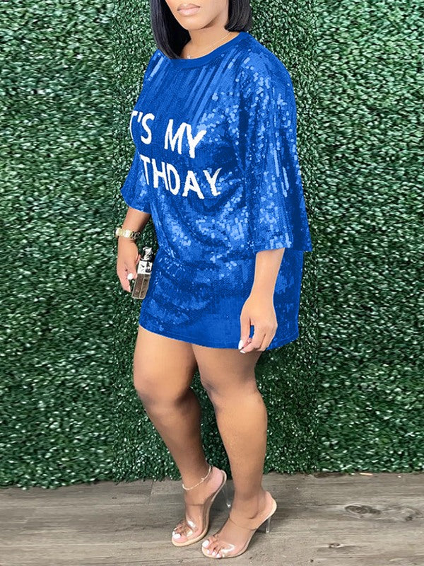 Indiebeautie Sequin Tee Dress