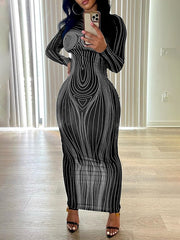 Indiebeautie Printed Bodycon Dress