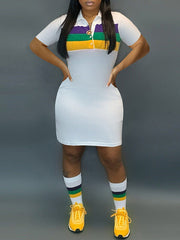 Indiebeautie Stripe Polo Dress
