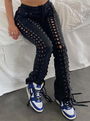 Indiebeautie Black Lace-Up Pants