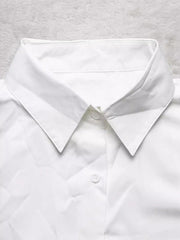 Indiebeautie Short-Sleeve Ruffle Shirt Dress