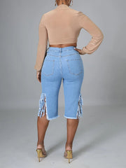 Indiebeautie Ripped Capris Jeans