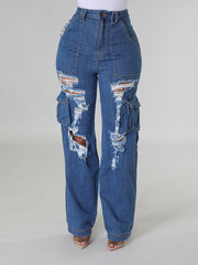 Indiebeautie Ripped Cargo Jeans