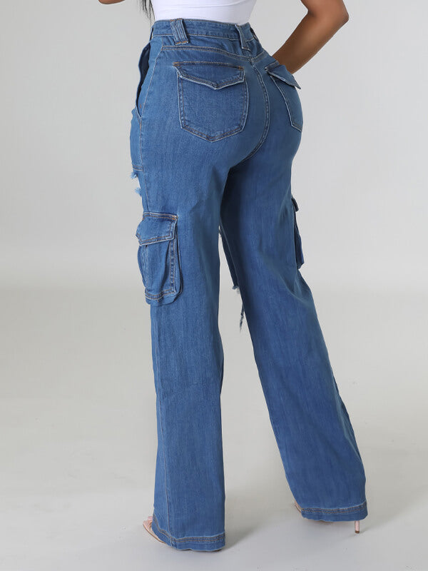 Indiebeautie Ripped Cargo Jeans