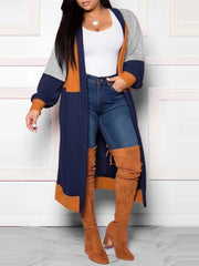 indiebeautie Colorblock Open-front Cardigan