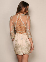 Deep v neck Elegant backless lace up Party Dresses