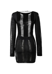 MAIN BABE  CROCHET MINI DRESS