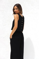 Schwarzes Tank-Crop-Top