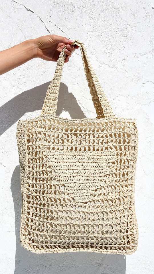 Light Beige Woven Bag