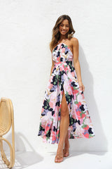 Multicolor Floral Sleeveless Midi Dress