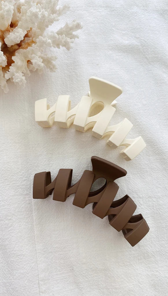 Chocolate Hair Claw Clip