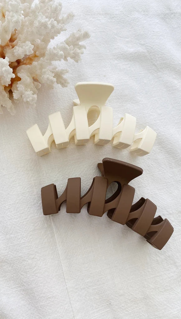 Chocolate Hair Claw Clip