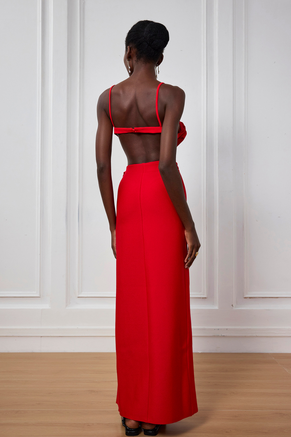 Jazmine Cutout Split Flower Maxi Skirt