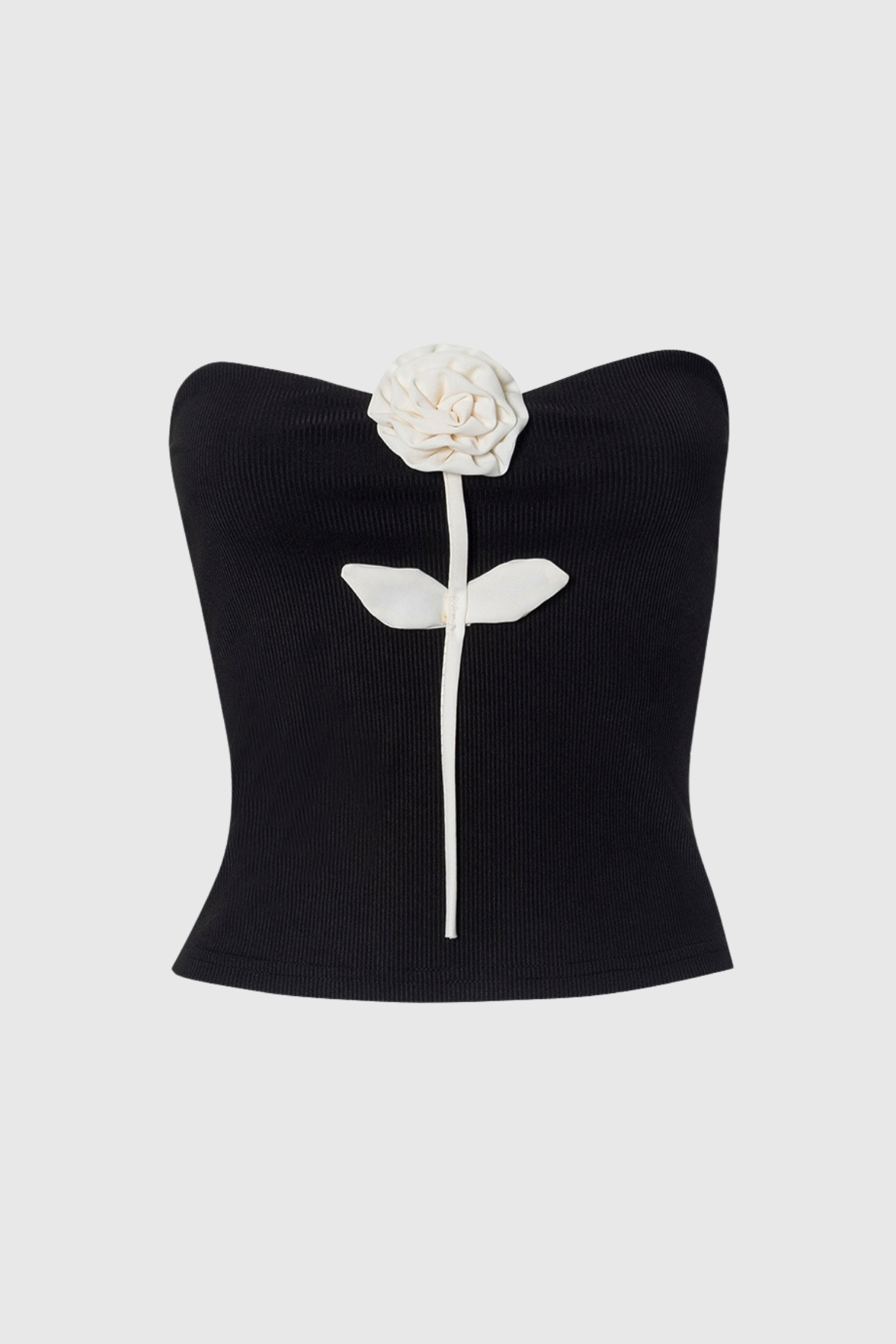 Kamryn Flower Bodycon Strapless Top