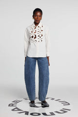 Kira Hollow Flower Long Sleeves Top