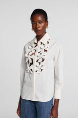 Kira Hollow Flower Long Sleeves Top