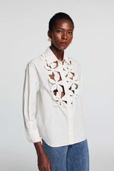 Kira Hollow Flower Long Sleeves Top