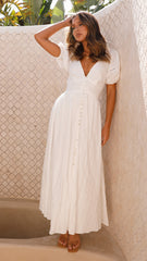 Alicia Maxikleid - Weiß