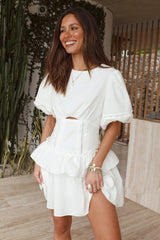 Fallen Angel Mini Dress White