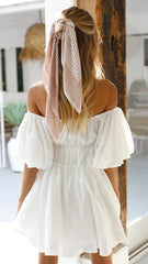 White Off Shoulder Mini Dress