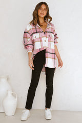 Pink Tartan Plaid Shacket